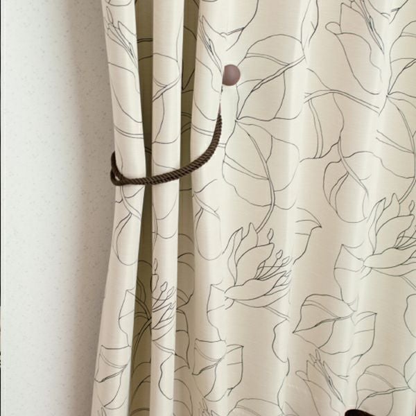 北欧デザインオーダーカーテンのAD1211（リリー）アイボリー
