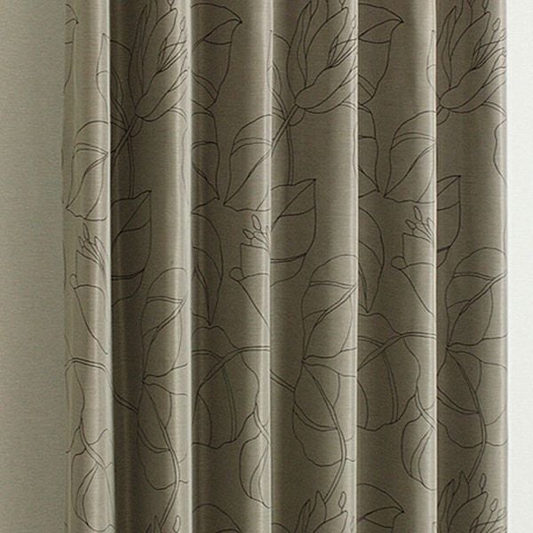 北欧デザインオーダーカーテンのAD1212（リリー）ブラウン