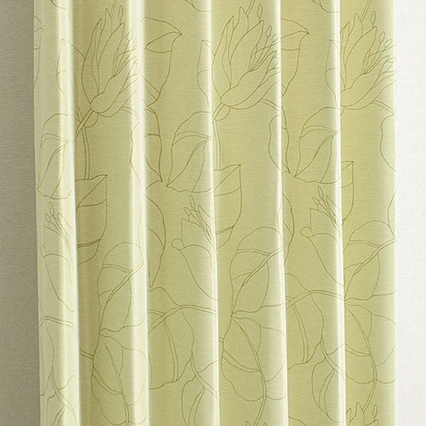 北欧デザインオーダーカーテンのAD1213（リリー）グリーン