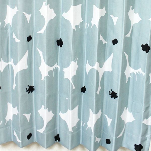 北欧デザインオーダーカーテンのAD1192（ミーナ）ブルー