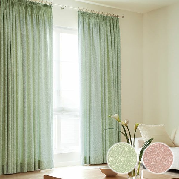 防炎オーダーカーテン 「BE6066-6067」 花唐草 やわらかいのサムネイル画像