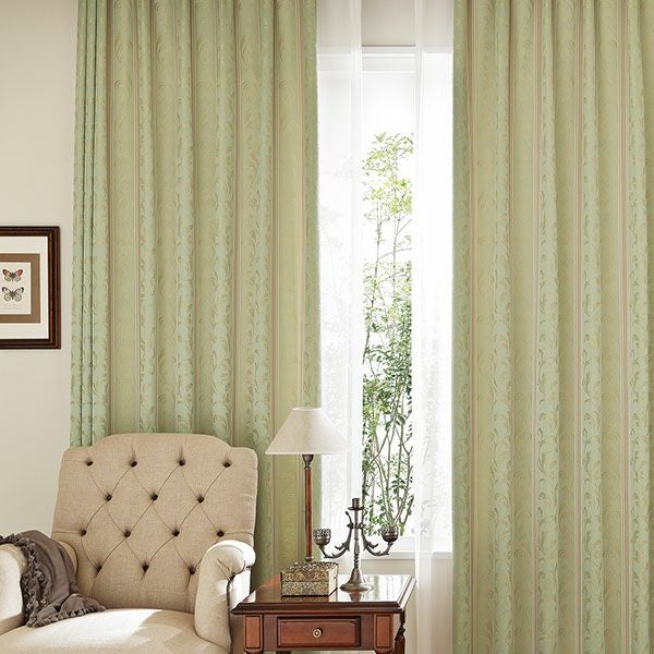 オーダーカーテン 「BE1125」 クラシック 優しい グリーンのサムネイル画像