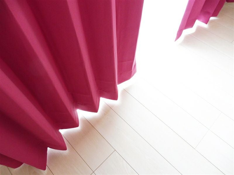 既製 カーテン レースセット　「ビビットP」　遮光　幅100cmｘ丈185cm(4枚入り)のイメージ画像02