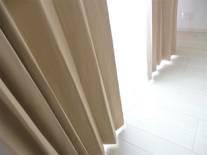 既製 カーテン レースセット　「ビビットBE」　遮光　幅100cmｘ丈190cm(4枚入り)のイメージ画像02