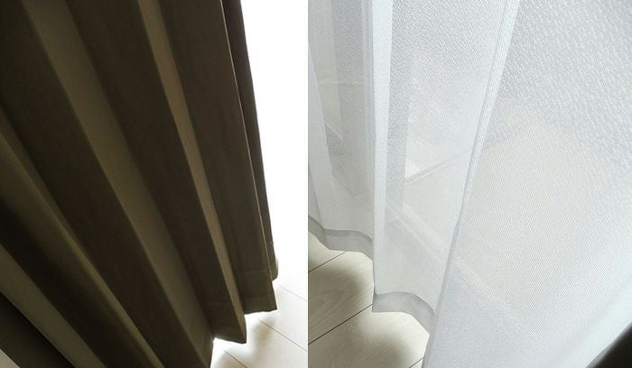 既製 カーテン レースセット　「ビビットBR」　遮光　幅100cmｘ丈205cm(4枚入り)のイメージ画像03