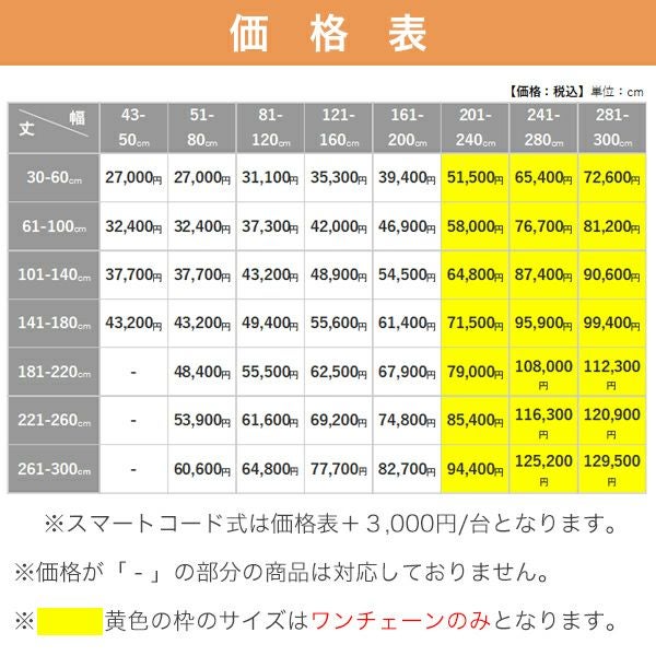 プリーツスクリーン/ニチベイ きさら ツインスタイルの価格表